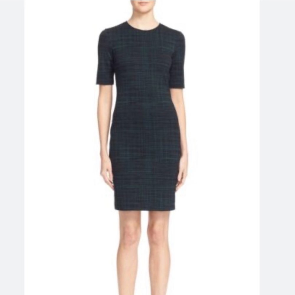 Theory Rijik Structured Knit Pattern Shift Dress - image 1